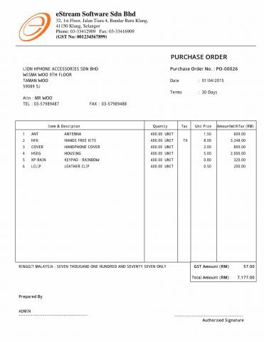 03 Purchase Order
