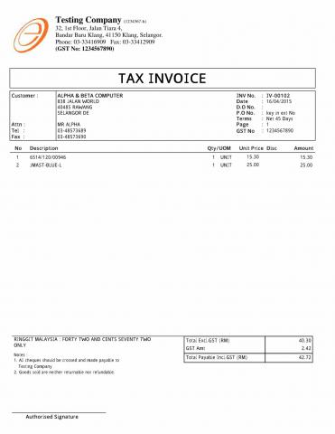 11 Tax Invoice